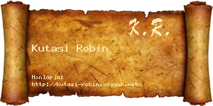 Kutasi Robin névjegykártya